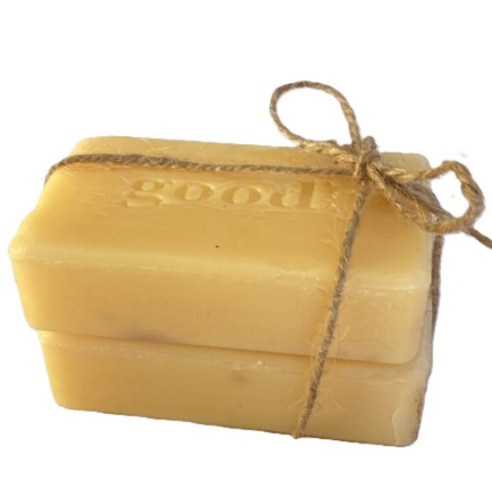 GOOD SOAP 2 Bars Golden Milk Bar Soap Yellow Gold Shea Butter 5 Ounce Bar
